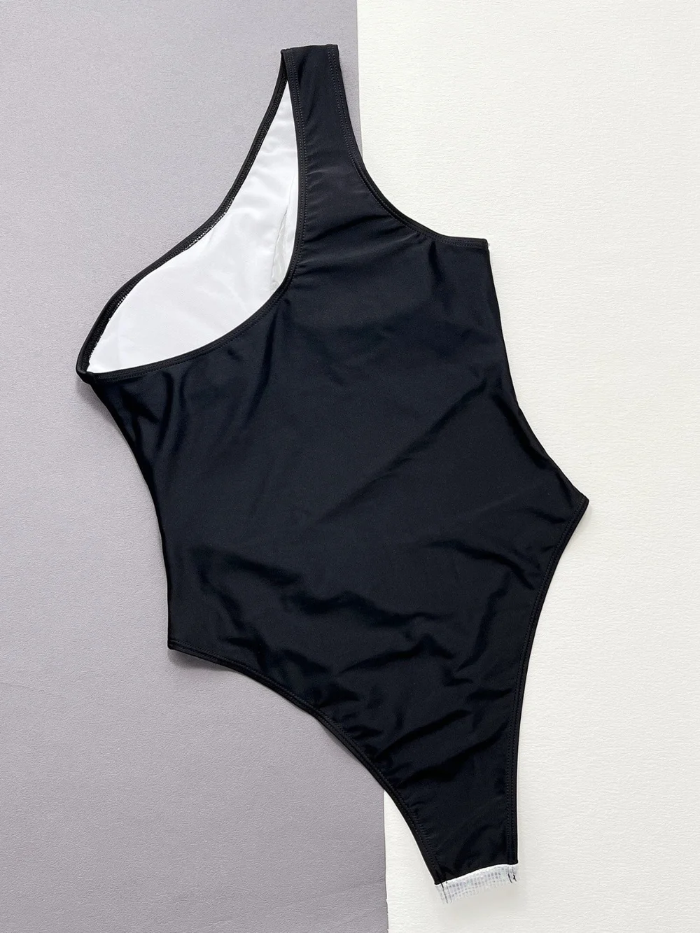 Pink One-Shoulder Cutout Kids One-Piece Swimsuit